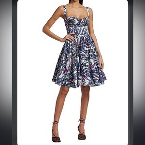 Claude Kameni Floral Swing Dress Flare Mini Night Out Vacation‎